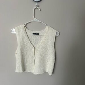 SHEIN Cream Knit Tank Top